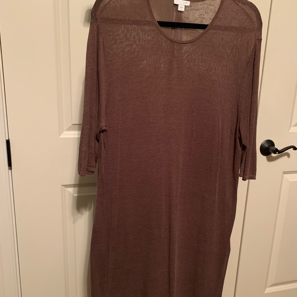 J.Jill Lightweight Soft Linen Tunic, size large In color Brown